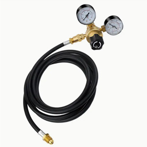 Kit de régulateur de soudage avec deux manomètres 0-15 Psi, débitmètre d'argon et de dioxyde de carbone CGA580 pour soudage MIG TIG - Product Image 1