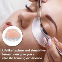 Cils de paupières en silicone amovibles de remplacement pour outil de beauté de tête de mannequin pour la formation des cils