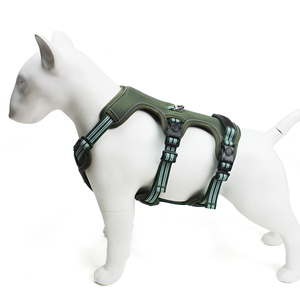 Harnes anjing reflektif Logo kustom tombol <span class=keywords><strong>Harness</strong></span> nilon indah modis tersedia ukuran S M L XL rantai anjing langkah dapat disesuaikan - Product Image 1
