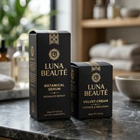 Flacon de parfum vide de luxe haut de gamme avec estampage à chaud doré, style arabe, pour spray de parfum, unité individuelle, et boîte d'emballage en papier