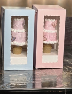 Boîte à gâteaux en papier écologique personnalisée de luxe avec logo pour <span class=keywords><strong>boulangerie</strong></span>, muffins, emballage de gâteaux, verres à vin, boîte à gâteaux avec fenêtre - Product Image 1