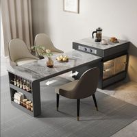 Table de luxe légère en ardoise table de salle à manger intégrée rétractable multifonctionnelle ménage petite cuisine moderne bar