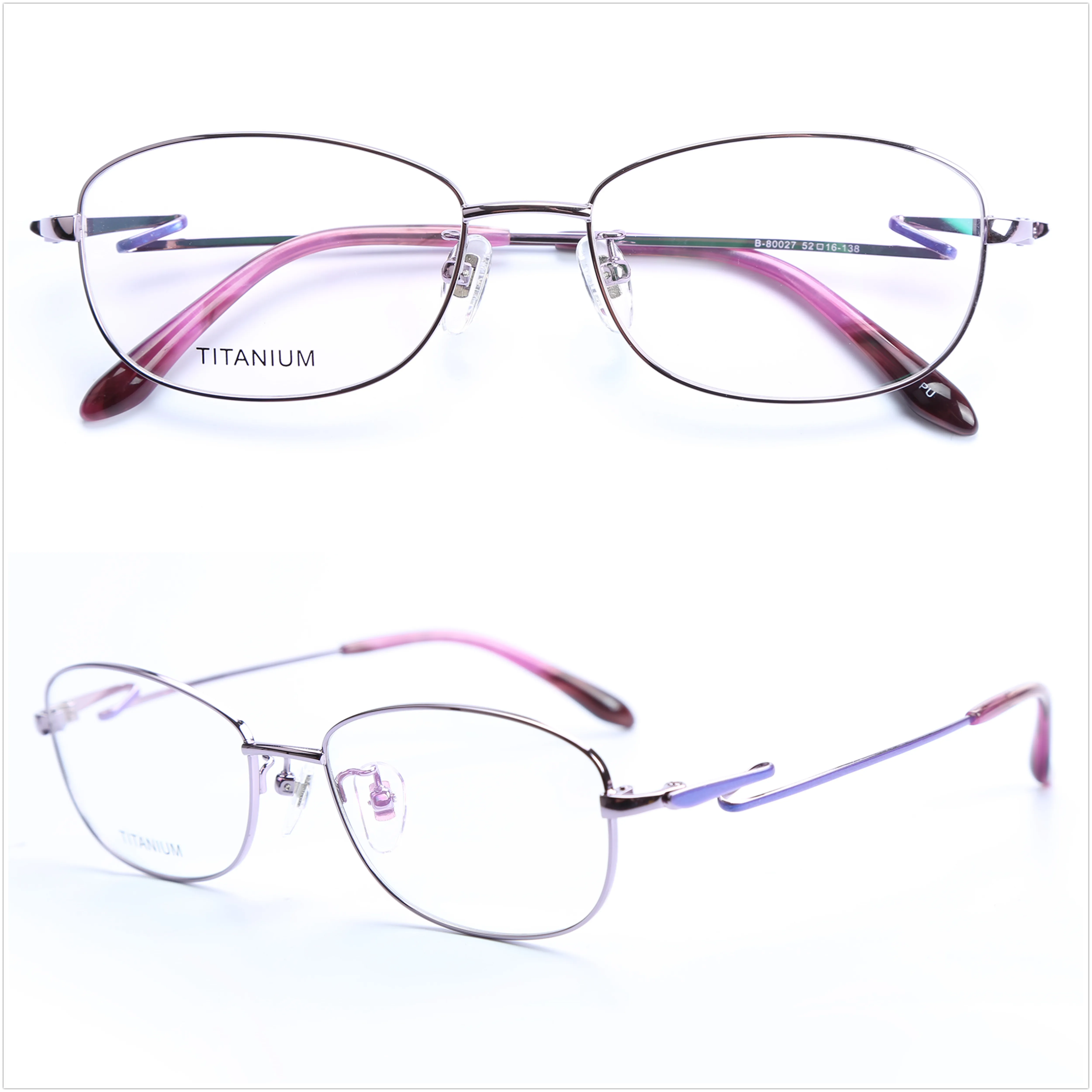 最新の高品質OEM光学眼鏡フレームユニセックスファッションヴィンテージ処方無地メガネハーフフレーム眼鏡