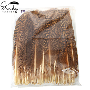 Plumas de pavo real natural barradas y moteadas de 10-12 pulgadas/12-14 pulgadas al por mayor para atado de moscas, sombrerería, manualidades y decoraciones - Product Image 6