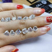 Moissanite synthétique taille émeraude 1 carat 5x7mm Couleur DEF Pureté VVS Effet de couleur/Brillance Certifié par un tiers Marque Hayley