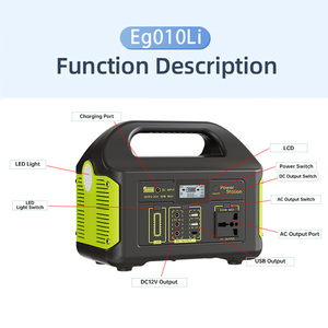 Estación de Energía Portátil Ecológica de Onda Sinusoidal Modificada de 300W 500W para el Hogar y Actividades al Aire Libre - Product Image 2