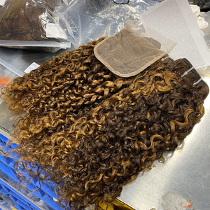 Extensiones de Cabello Humano SDD Piano Color Pixie Curls, Cabello Virgen de un Solo Donante, Super Double Drawn, Extensiones de Cabello Vietnamita con Rizos Pixie - Product Image 3