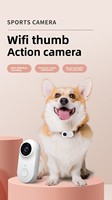 Cámara Deportiva WiFi CMOS 720p HD Magnética, Portátil, para Viajes, Mascotas, Perros y Gatos, Grabación de Vídeo, Venta al Por Mayor de Fábrica