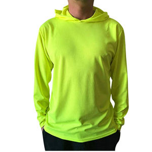 Camisetas <span class=keywords><strong>de</strong></span> <span class=keywords><strong>Trabajo</strong></span> <span class=keywords><strong>de</strong></span> <span class=keywords><strong>Manga</strong></span> <span class=keywords><strong>Larga</strong></span> <span class=keywords><strong>con</strong></span> Protección UV <span class=keywords><strong>de</strong></span> Poliéster y Algodón, Color Naranja <span class=keywords><strong>de</strong></span> Alta Visibilidad, <span class=keywords><strong>con</strong></span> Capucha, para Hombre, en Oferta - Product Image 2