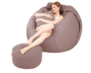 <span class=keywords><strong>Sofa</strong></span> Sack - Sillón Puff Ultra Suave - Sillón Puff de Espuma Viscoelástica con Funda de Microfibra - Mueble <span class=keywords><strong>Relleno</strong></span> de Espuma - Product Image 6
