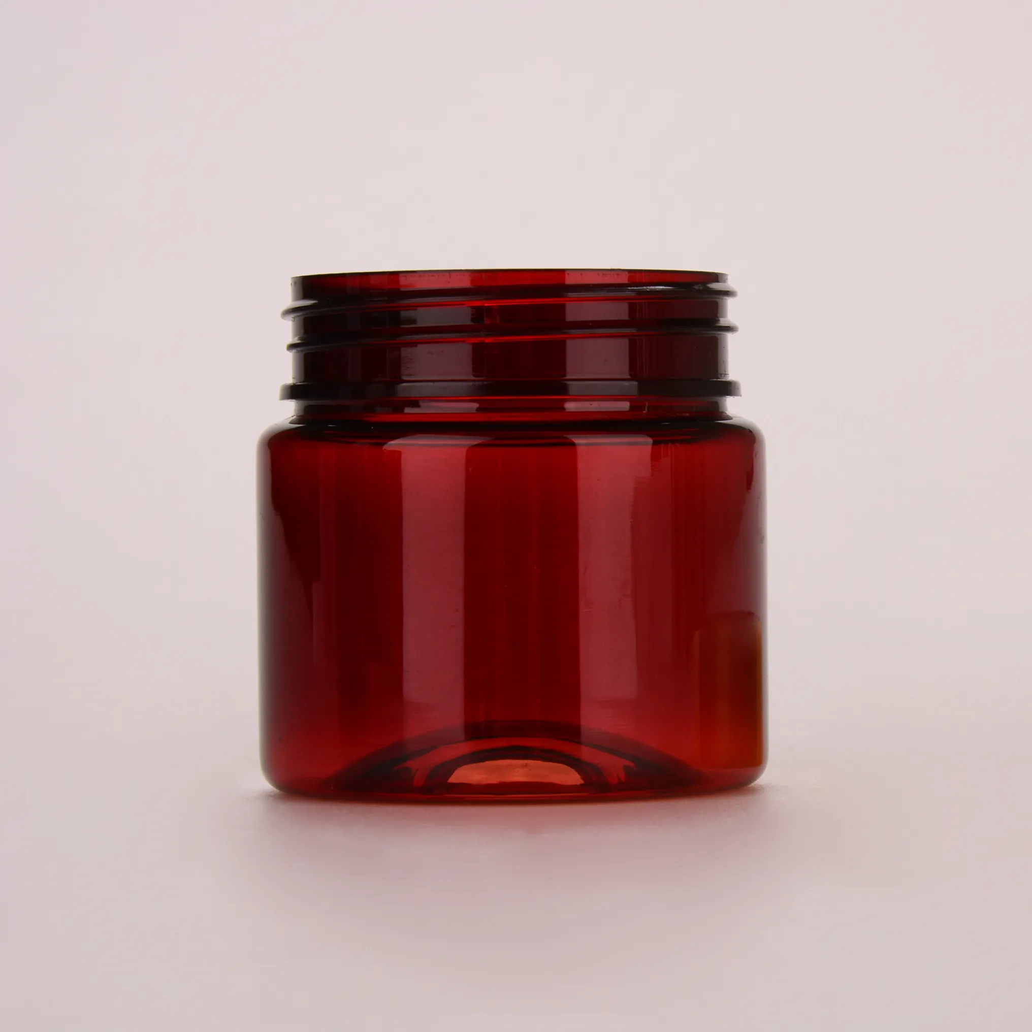 100ml PET rond ambre crème pour le visage pot cosmétique crème de soin de la peau bouteilles en plastique fabricants avec bouchon à vis en or