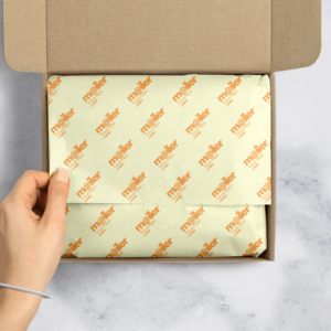 <span class=keywords><strong>Papier</strong></span> de Soie d'Emballage <span class=keywords><strong>Beige</strong></span> Personnalisé avec Logo Doré Entièrement Imprimé, Pack Décoration Cadeau de Mariage pour Emballage de Vêtements Non Couché - Product Image 2