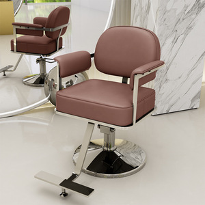 Nueva Silla de Barbería de Alta Gama, Diseño Vintage en Cuero, Resistente, Comercial, con Reposabrazos Ajustables y Giratorios para Sala de Estar - Product Image 4