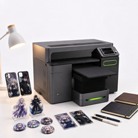 Imprimante à plat UV de petite taille A3 avec têtes Xp600/tx800, couleurs CMYK, blanc, vernis avec film AB pour bouteilles et gobelets