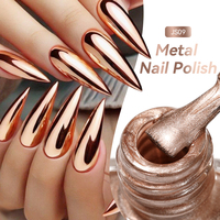 LILYCUTE Vernis à ongles métallique effet miroir argent et or 7 ml, marque privée, super brillant, vernis à ongles chromé pour salon