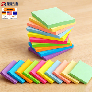 Factory customized fluorescent color 3 * 3-inch convenient tape that can be torn off. Student memo pad can be attached n times t - Product Image 1