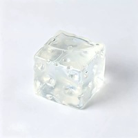 Cube de fromage transparent de 5 cm en TPR, rempli de maltose, jouet anti-stress à presser