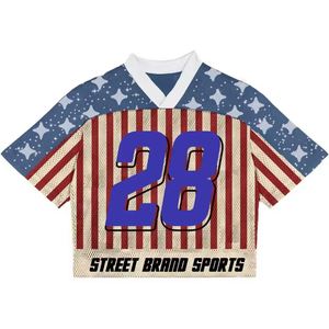 Maillots de football américain personnalisés en polyester respirant, imprimés, grande taille, à manches courtes, pour hommes, antibactériens et à séchage rapide - Product Image 4