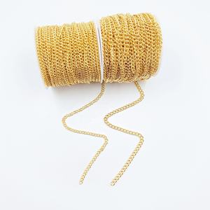 Componentes de Joyería para Collar de Cadena Plana en Forma de O, Chapados en Oro de 18k y Acero Inoxidable - Product Image 2