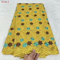 YC58 dubai lafaya brodé dubai broderie originale dentelle de voile suisse pour mariage sénégal