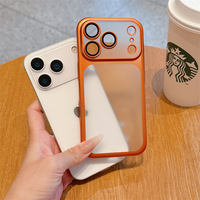 Mode Original couleur translucide mat galvanoplastie PC mince étui de téléphone dur pour iPhone 17 Pro Max avec protecteur d'objectif