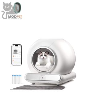 Intelligente selbst reinigende Katzen toilette Automatische Kunststoff runde automatische Toiletten katzenstreu Automatische Box - Product Image 1