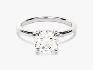 Обручальное кольцо с бриллиантом, 1-2 карата