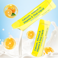 Liquide Oral Calcium Zinc Vitamine D & K, Favorise l'Amélioration de la Densité Osseuse, 22 Comprimés par Boîte, OEM ODM Étiquette Privée Personnalisée