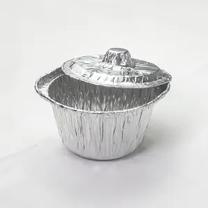 Pot en aluminium jetable épaissi de haute qualité 8 '9' 10 '12' pot de papier d'aluminium de qualité alimentaire de cuisine avec couvercle