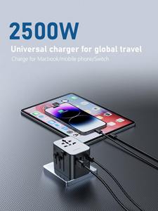 Nhỏ gọn trên toàn thế giới Du lịch Adapter phổ nhanh phí quốc tế cắm với USB A và C Cổng nhanh chóng sạc du lịch Adapter - Product Image 4