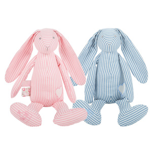 Tùy Chỉnh Hạnh Phúc Phục Sinh Handmade Bông Sọc Dài Tai Rag Búp Bê Linh Hoạt Chung Bunny Đồ Chơi Nhồi Bông Thỏ Cô Gái Cậu Bé Món Quà - Product Image 2