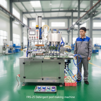Machine automatique pneumatique d'emballage et de remplissage pour capsules de détergent lessive chimique en plastique, film PVA liquide, vente en gros usine FRS
