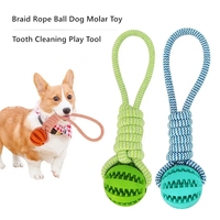 Jouet à mâcher pour chien avec balle à friandises, jouet interactif pour animaux de compagnie, balle à mâcher pour nettoyer les dents, jouet de tir à la corde