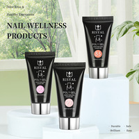 Gel Poly Scintillant 30ML Sans HEMA Rose pour Extension d'Ongles Acrylique Semi-Permanent Vernis à Ongles pour Manucure en Salon