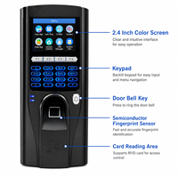 Terminal de contrôle d'accès aux portes par empreinte digitale, carte RFID et mot de passe Y303 avec WiFi, TCP/IP, USB et logiciel cloud Web, application téléphonique