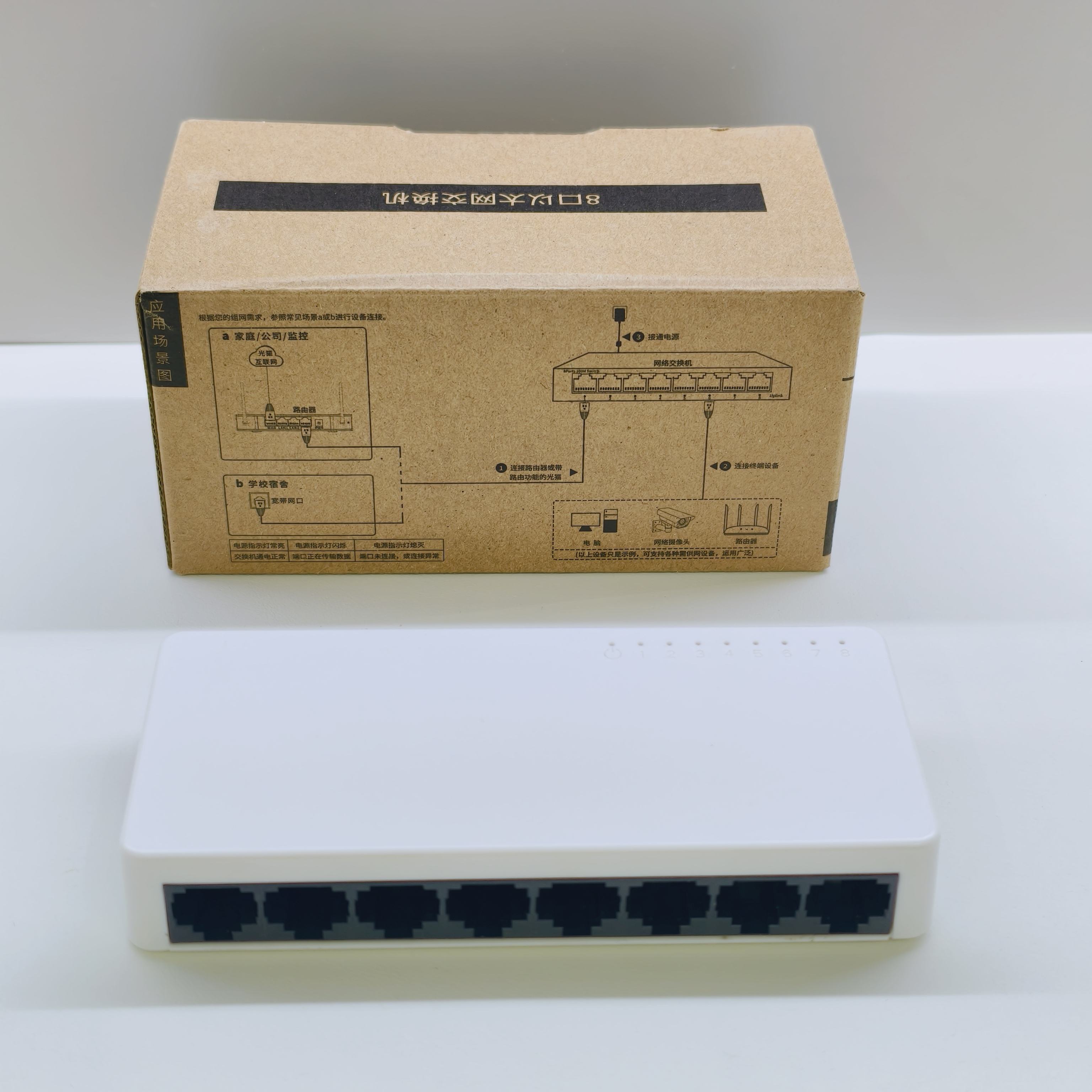White (8*100Mbps Plastic Switch)