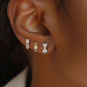 दमिला 925 स्टर्लिंग चांदी की 18k सोने की लुड़ी हुई विंटेज महीन गहने, महिलाओं के लिए झुग्गी इयररिंग्स - Product Image 3