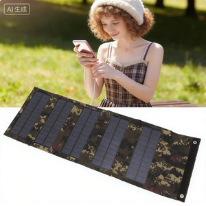 60W Compact Foldable Solar PV Panel 20% Conversion USB <b>5V</b> Charger for Backpacking Outdoor Activities - Product Image 5