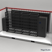 Modèle de centre de données intelligent modulaire mobile conteneurisé de télécommunications d'urgence de la marque SZT, modèle SZT-2000, monté sur véhicule