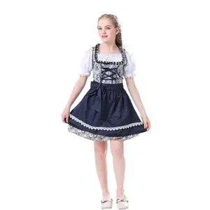 Kids Girls Oktoberfest Costume Dirndl Dress up Halloween Carnival Outfit