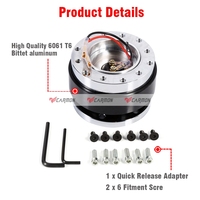 Adaptateur de moyeu à dégagement rapide pour volant de voiture de course en aluminium à 6 trous Kit de Boss raccord universel