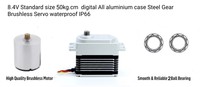 Servomoteur numérique étanche 50 kg pour drone DJI Phantom 4 (lanceur de leurres/pêche) avec système de libération de leurres/USV/UGV RC type voiture