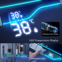 Ensemble de douche mural LED numérique le plus vendu pour salle de bain, système de douche complet en cuivre, robinet de douche intelligent gris