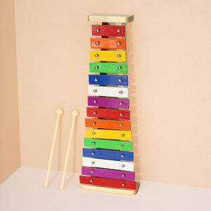 Xylophone Glockenspiel en métal arc-en-ciel à 15 tons avec maillets, instrument de percussion Orff, jouet musical éducatif précoce pour enfants - Product Image 3