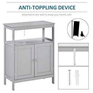 Gabinete de almacenamiento de baño gris moderno de lujo DB de madera maciza MDF para el hogar dormitorio sala de estar escuela Hotel apartamento gimnasio uso - Product Image 5