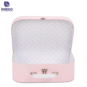 Custom Baby Cardboard Suitcase <b>square</b> Box Luxury Gift Box Packaging Printing Stitched Paper Suitcase - Product Image 6
