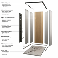 Ascenseur panoramique AC pour passagers, en acier inoxydable, design moderne, cabine personnalisée, commande vocale, sans engrenages, pour villa, accès direct au sous-sol
