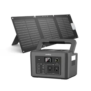Powkey R600 600W 12V Portable Power Station 500Wh Lithium Battery Backup Solar Generator