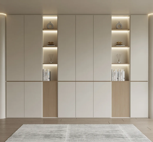 Bibliothèque en bois moderne et simple, nouvelle armoire de rangement décorative pour la maison, le bureau, l'école, l'hôtel, l'appartement ou l'immeuble de bureaux - Product Image 1