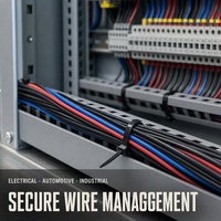Attaches de câble en nylon PA66 autobloquantes de 2,5*100 mm, usage industriel, certifiées UV, personnalisation OEM pour applications électriques